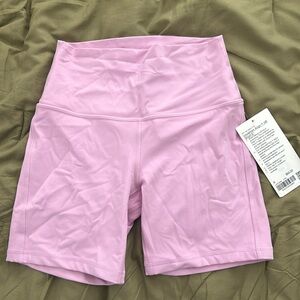 Lululemon align high rise shorts 6” inseam, size 6, in bubblegum pink